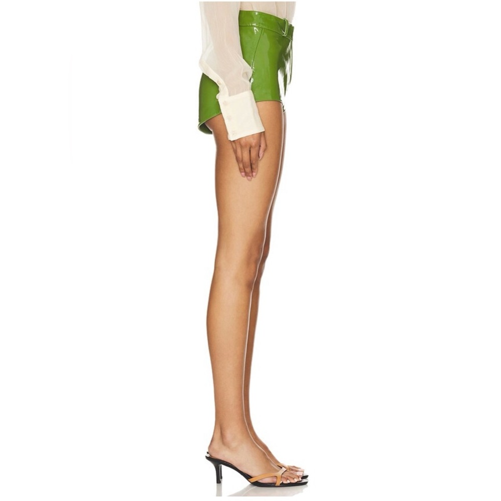 LAMARQUE x REVOLVE Annaise Hot Short in Patent Green NWT Medium - Picture 2 of 9